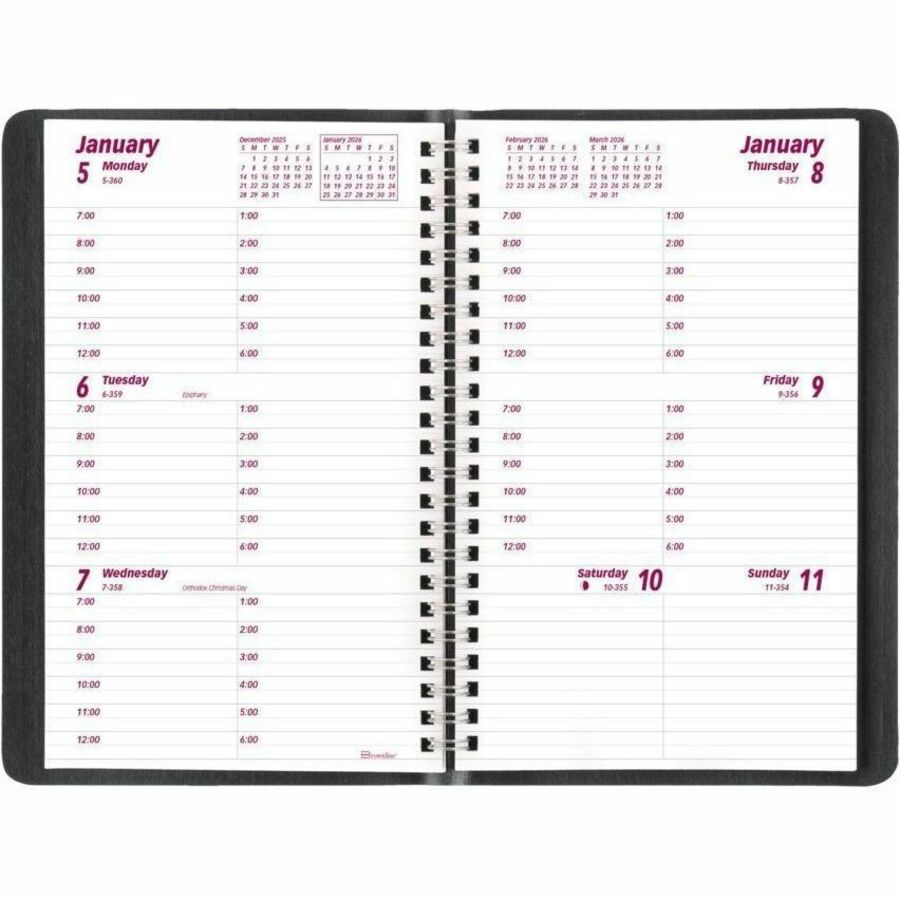 Brownline Essential Appointment Book/Planner CB75BLK