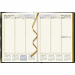 Brownline Executive Weekly Planner, 10-7/8" x 7-5/8" , Trilingual, Black