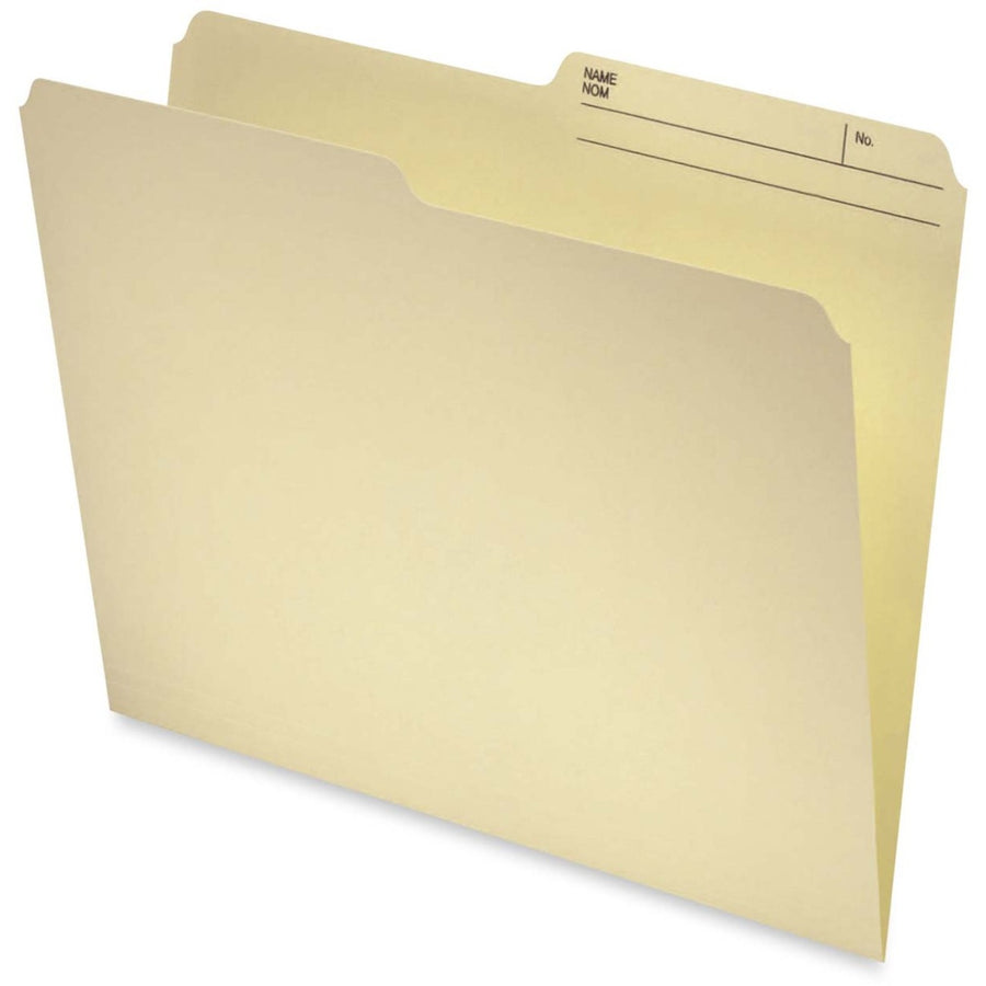 Pendaflex Heavyweight Reversible File Folders - Letter, Manila, 13.5 pt, Box of 100