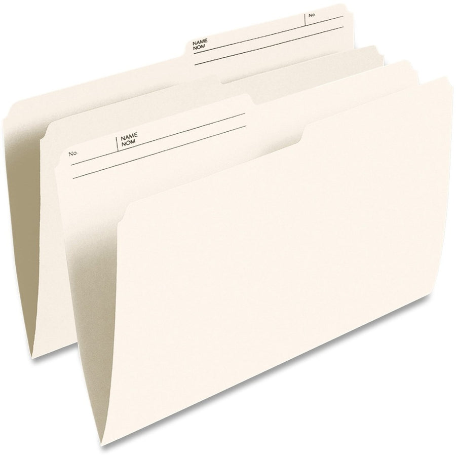 Pendaflex Legal Reversible File Folders - Ivory, 10.5 pt, Box of 100
