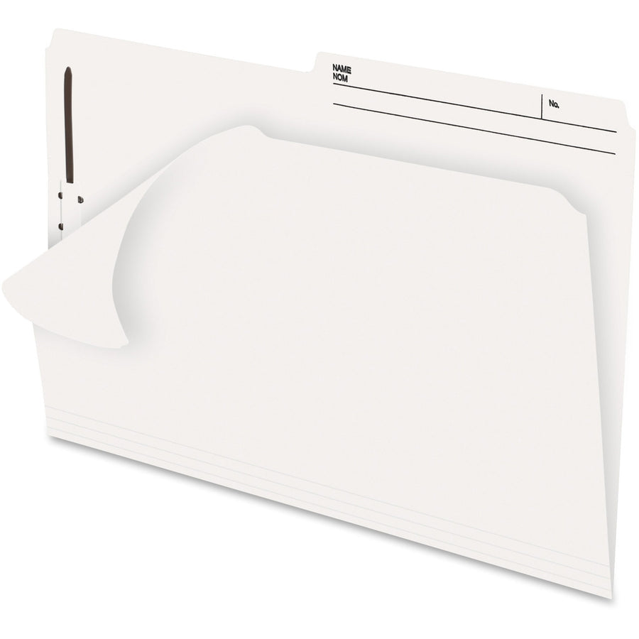 Pendaflex SlimTrim Legal Fastener Folders - 1/2-Cut, Ivory, Box of 100