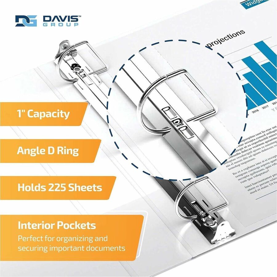 QuickFit View Binder, 3-Ring Binder, Angle D Ring, 1 Inch, White