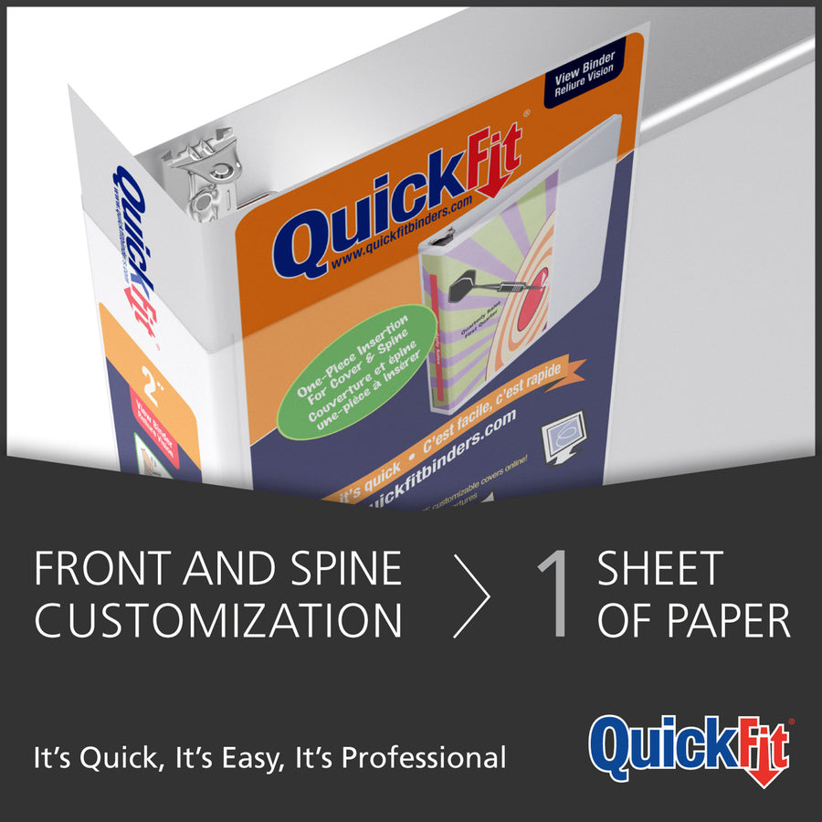 QuickFit Quick Fit Instant Angle D-Ring Binder - 2"