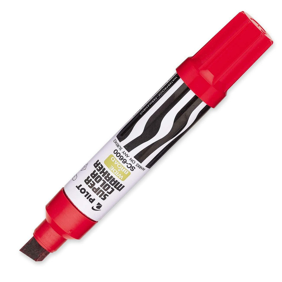 Pilot Jumbo Refillable Permanent Marker - 10 mm Chisel, Red