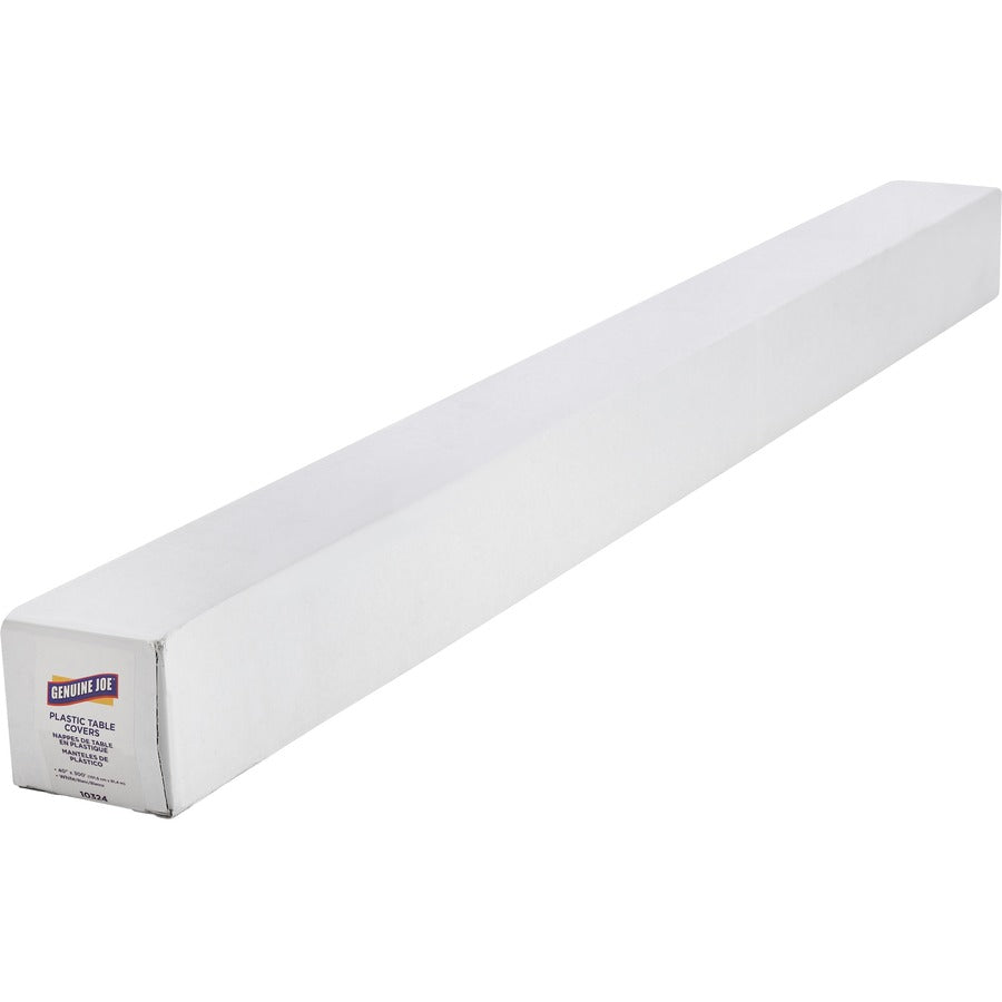 Genuine Joe Banquet-Size Plastic Tablecover