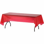 Genuine Joe Plastic Rectangular Table Covers - White