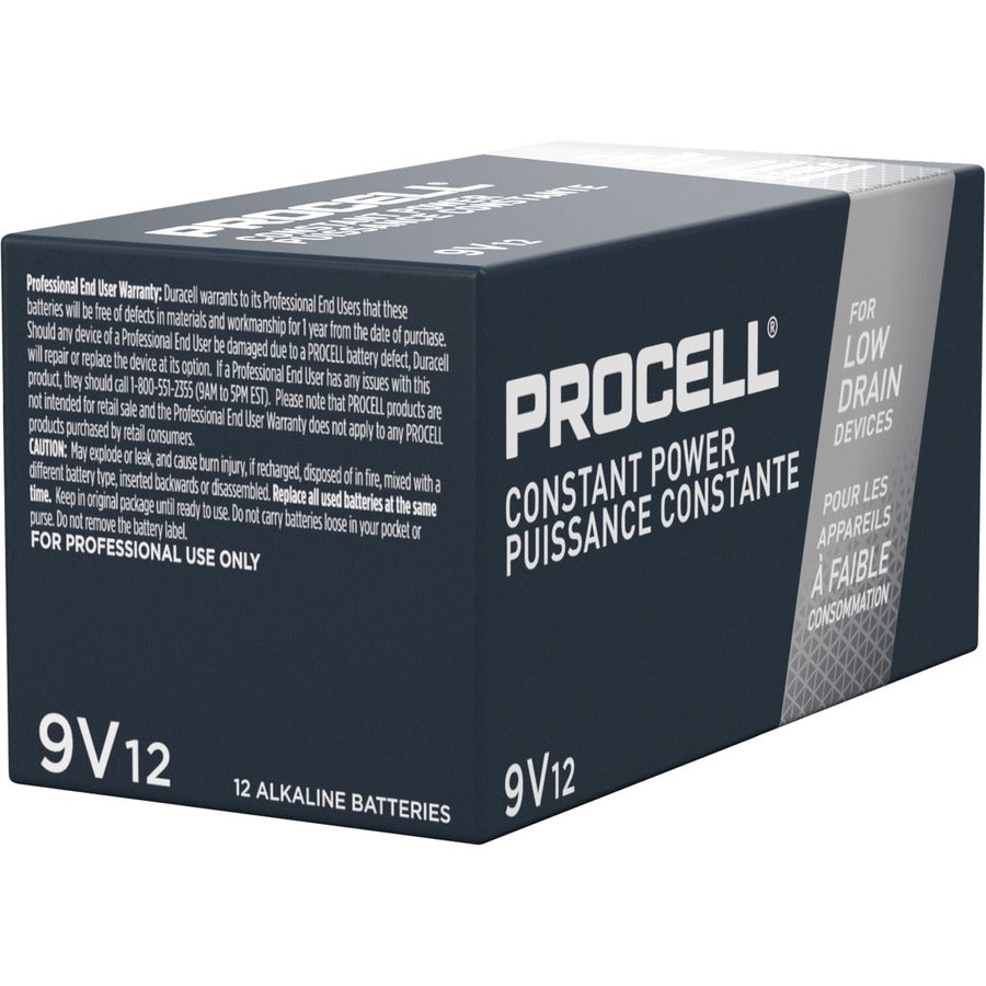 Duracell Procell Alkaline 9V Battery - PC1604 - 12/Box