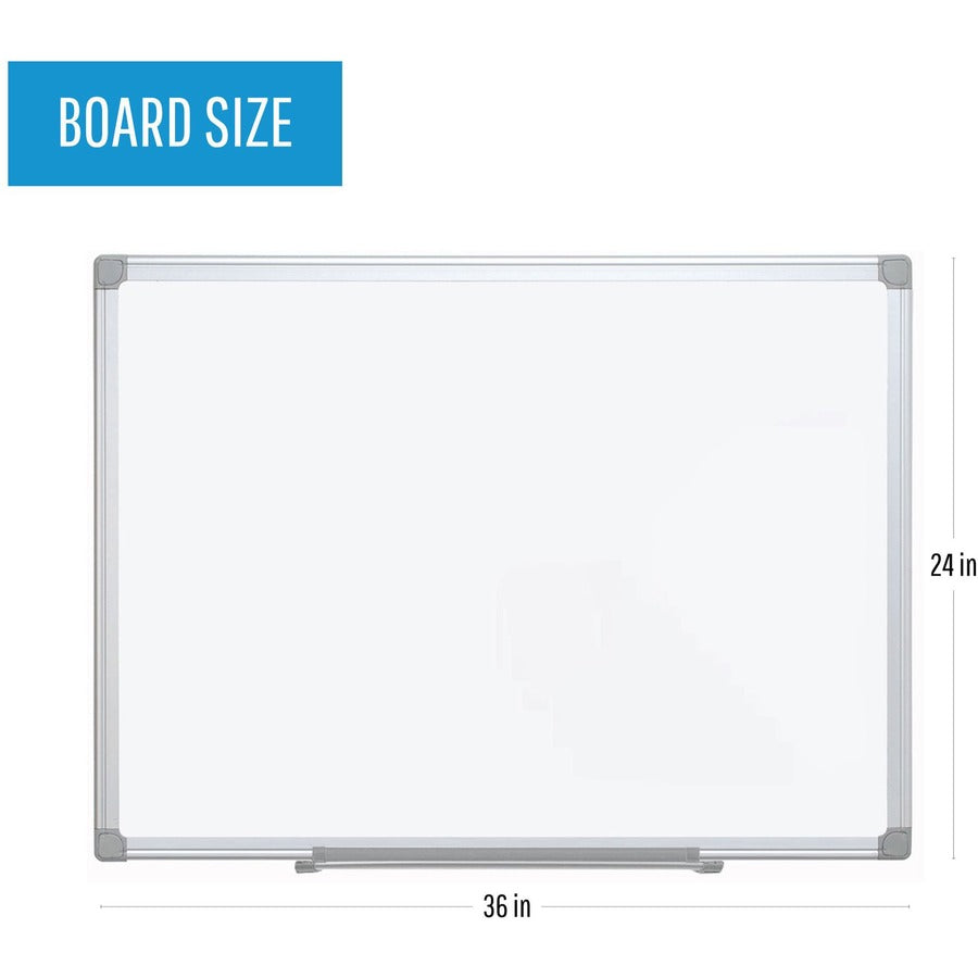 MasterVision Earth Silver Easy-Clean Dry-erase Board - BVCMA2700790