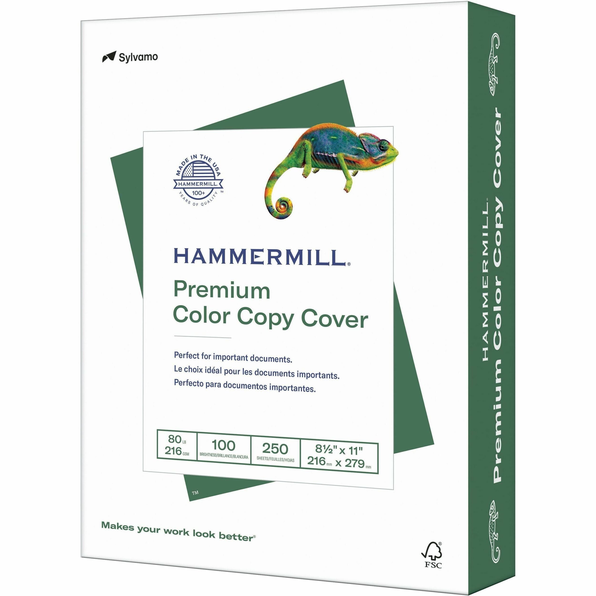 Hammermill 8.5 x 11 Premium Color Copy Cover 80lb Card Stock 250 Sheets