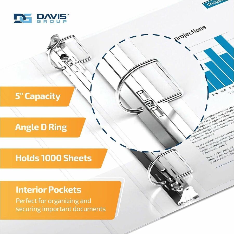 QuickFit View Binder, 3-Ring Binder, Angle D Ring, 5 Inch, White