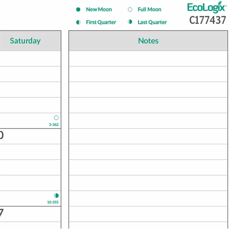 Brownline Ecologix Monthly Desk Pad Calendar 22"x 17" , English