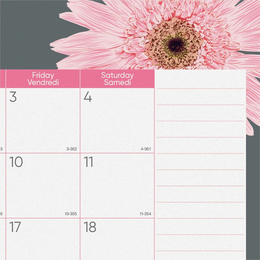 Calendrier ruban rose Blueline