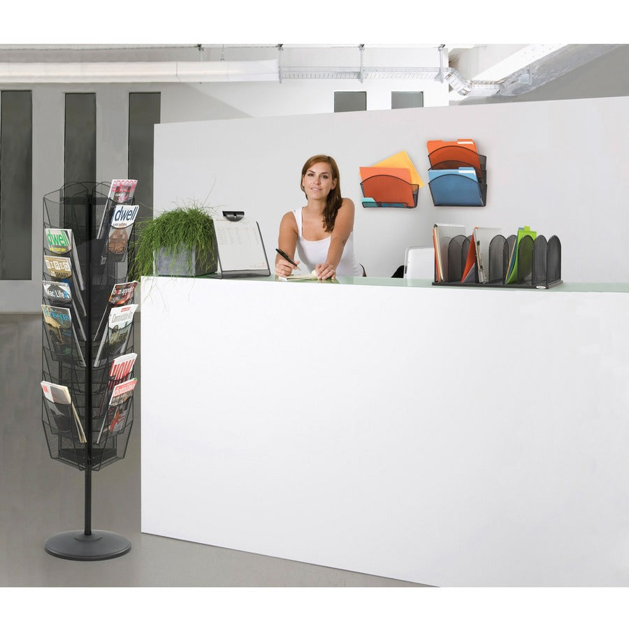 Safco Onyx Rotating Mesh Magazine Rack
