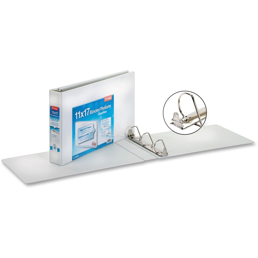 Classeur à anneaux en D Cardinal® ClearVue Overlay Tabloid - 2"