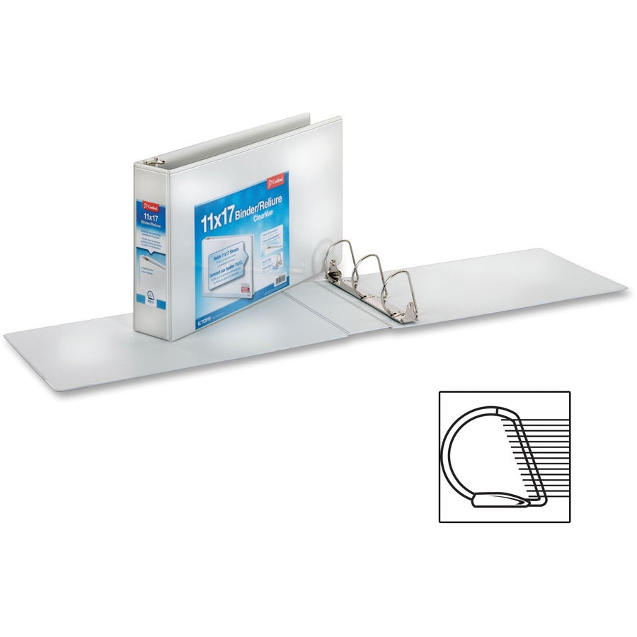 Reliure à anneaux en D Cardinal ClearVue pour format tabloïd