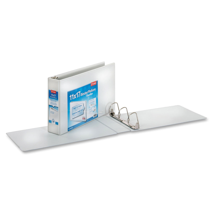 Reliure à anneaux en D Cardinal ClearVue pour format tabloïd
