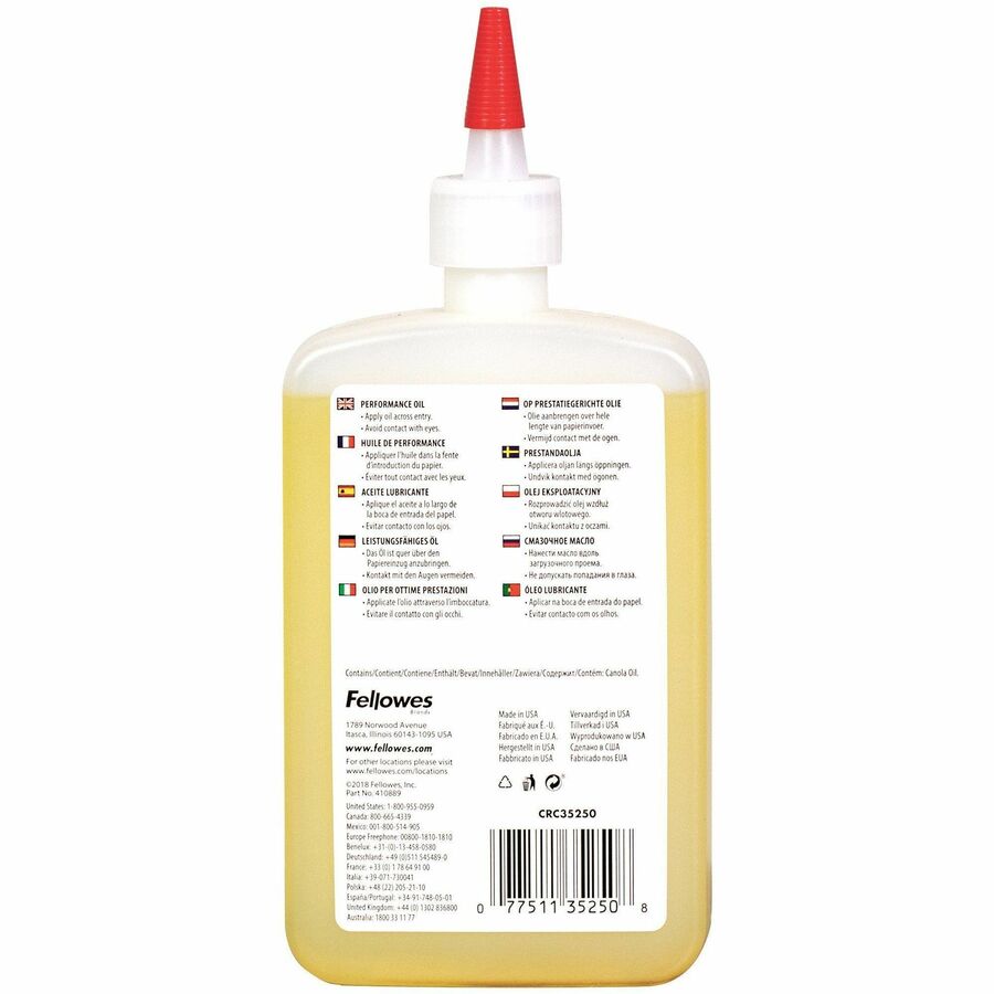 Fellowes Powershred® Shredder Oil - 12 Oz. Bottle