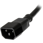 StarTech.com 1ft (0.3m) Power Extension Cord, C14 to C13, 10A 125V, 18AWG, Computer Power Cord Extension, Power Supply Extension Cable