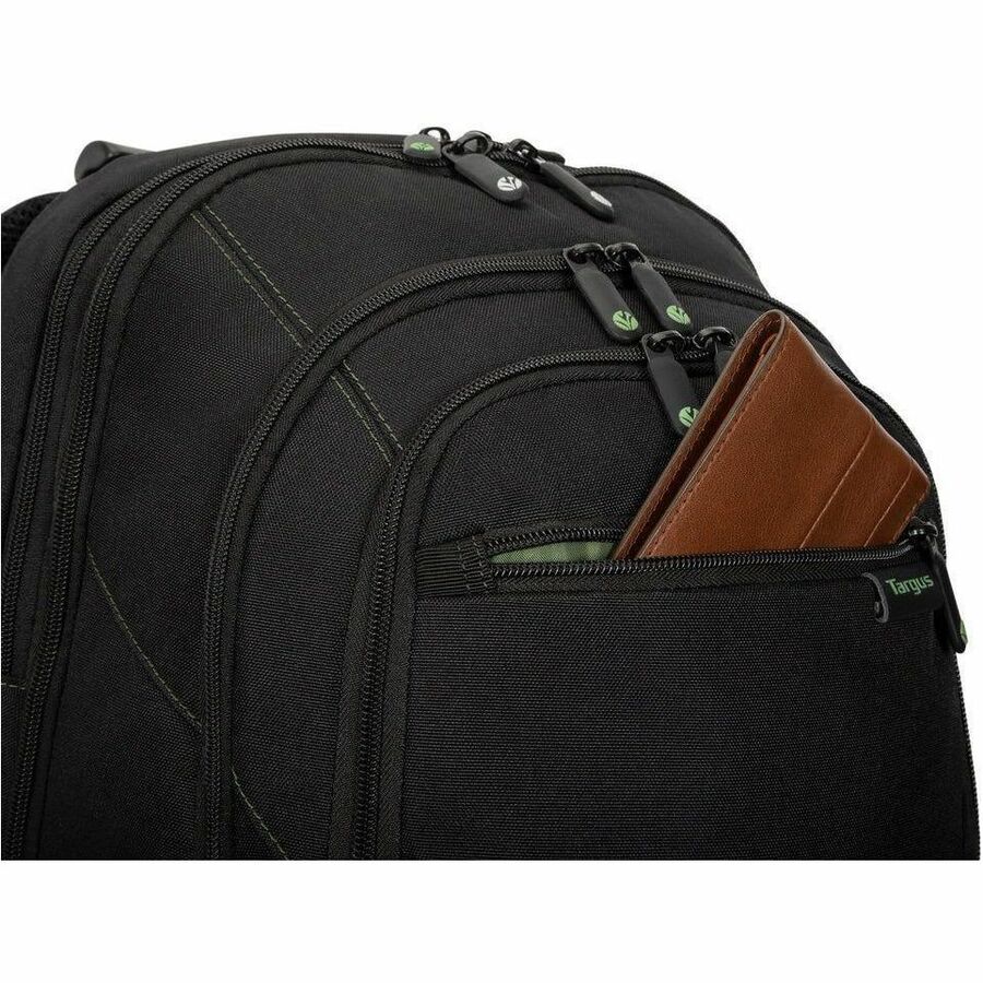Targus Spruce EcoSmart TBB013US Carrying Case (Backpack) for 15.6" to 16" Notebook - Black/Green