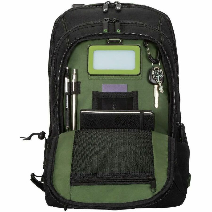 Targus Spruce EcoSmart TBB013US Carrying Case (Backpack) for 15.6" to 16" Notebook - Black/Green
