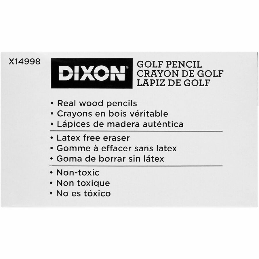 Dixon Pre-sharpened Wood Golf Pencils