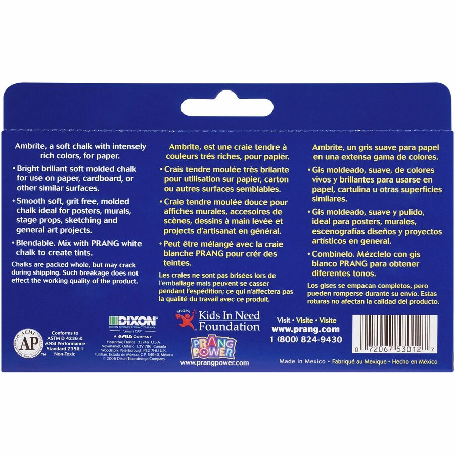 Prang Gallery Ambrite Coloured Chalk — Assorted, 12-Pack