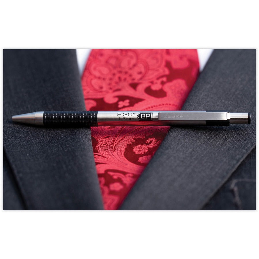 Zebra STEEL 3 Series F-301 Retractable Ballpoint Pen