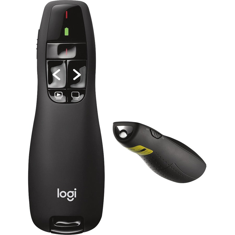 Logitech R400 Wireless Presenter — 2.4 GHz, Red Laser Pointer