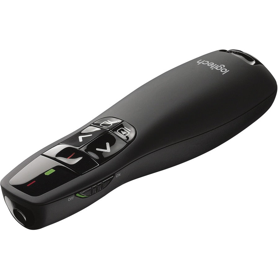 Logitech R400 Wireless Presenter — 2.4 GHz, Red Laser Pointer