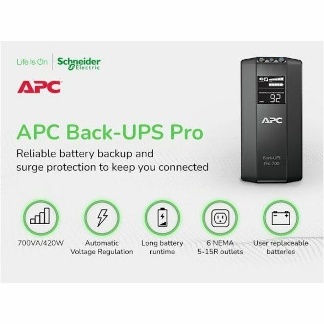 APC Back-UPS RS 700 VA Tower UPS