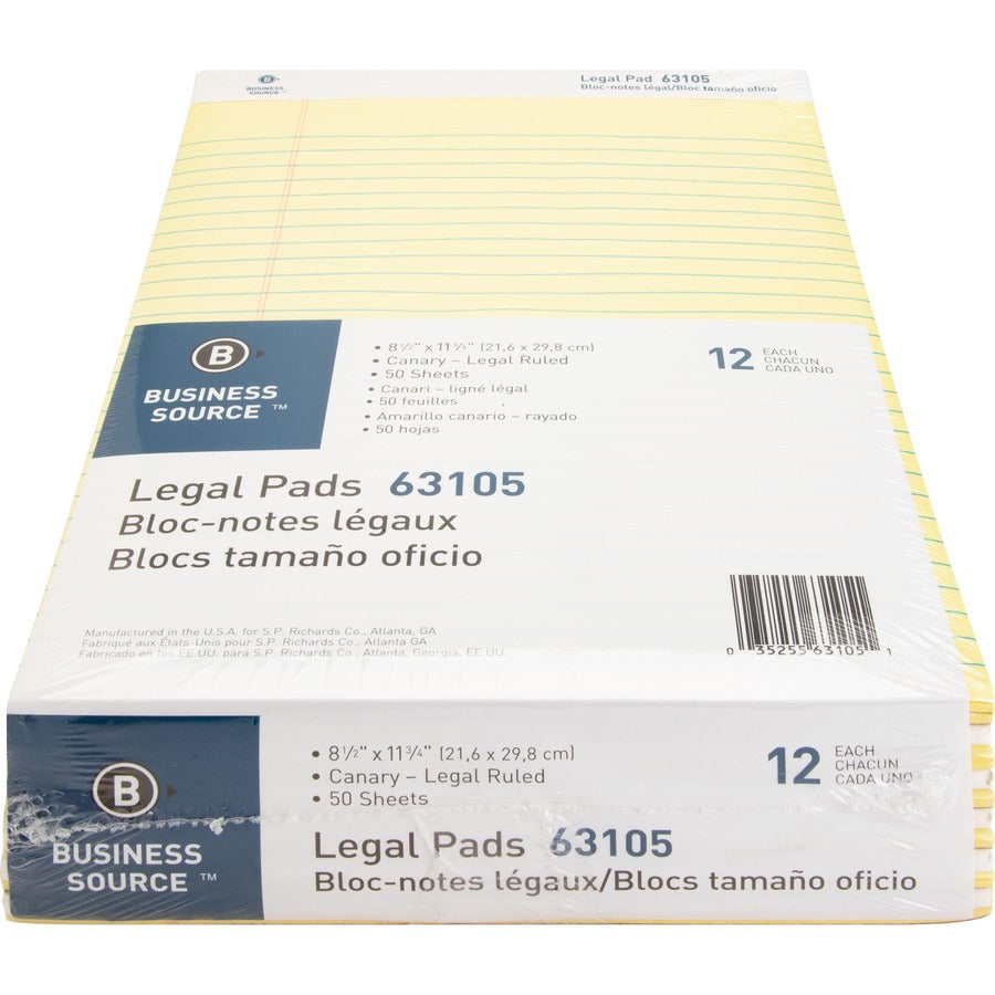 Blocs-notes lignés format légal micro-perforés Business Source - BSN63108
