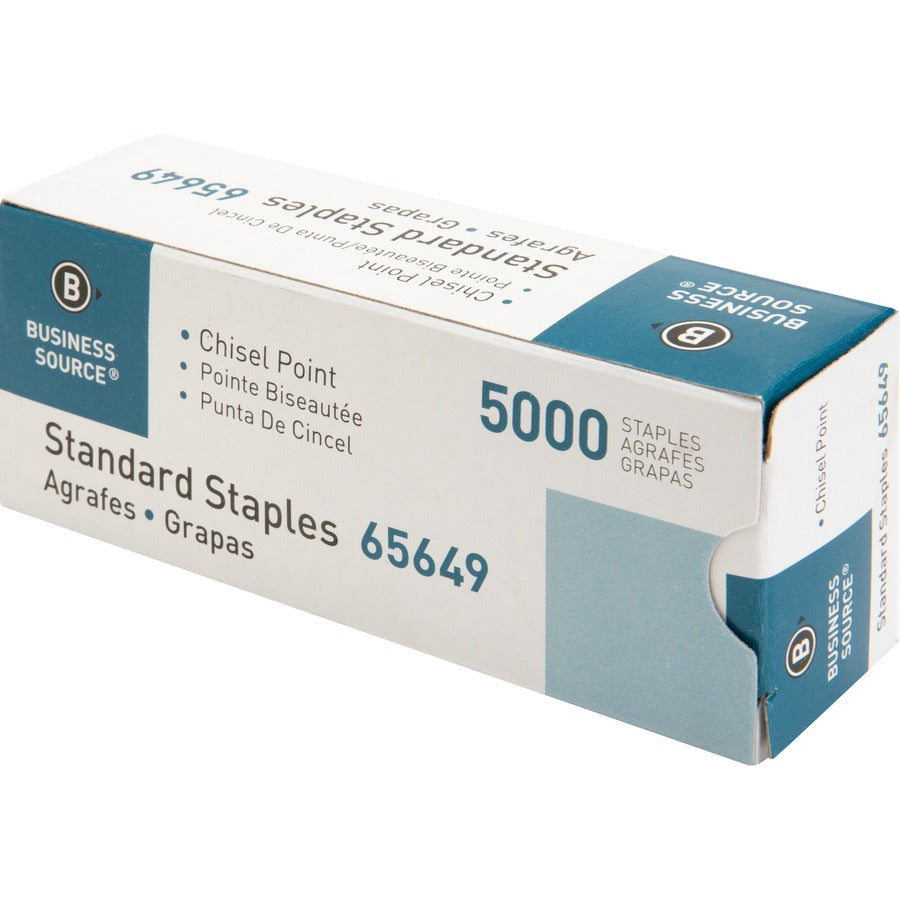 Agrafes standard – Patte de 1/4" – Couronne de 1/2" – 30 feuilles – 5000 unités