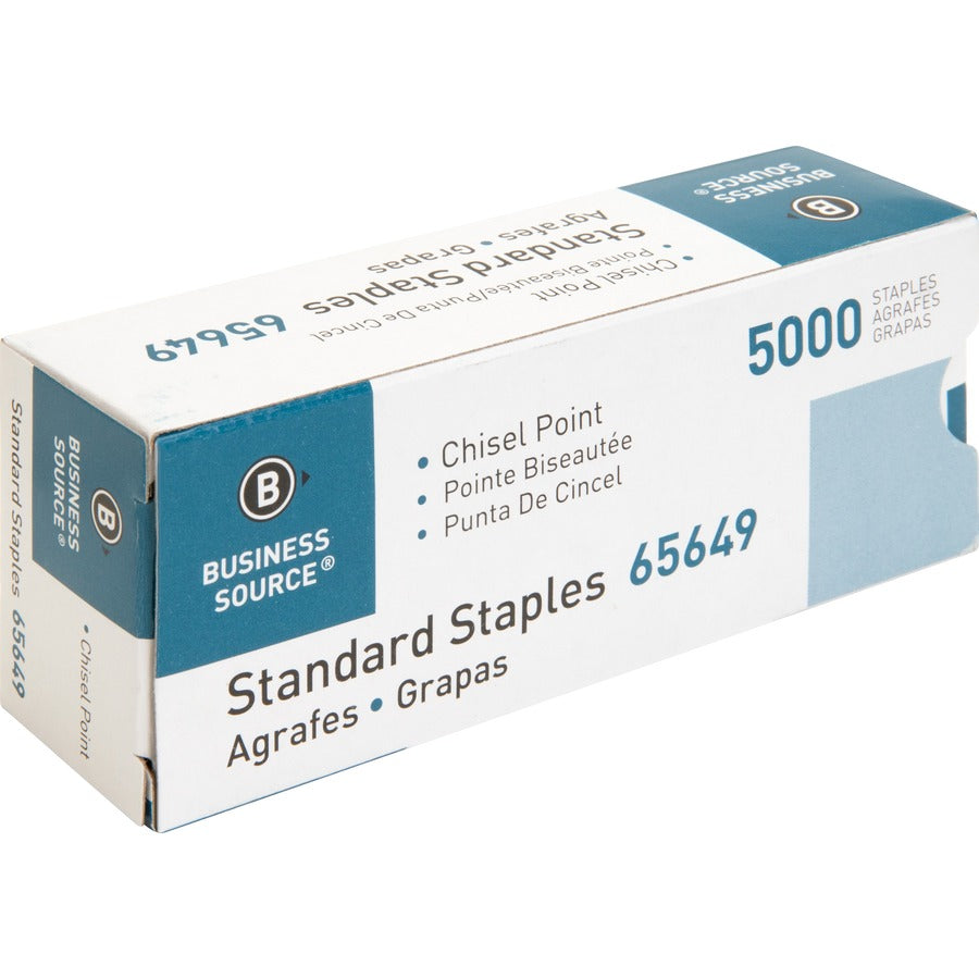 Agrafes standard – Patte de 1/4" – Couronne de 1/2" – 30 feuilles – 5000 unités