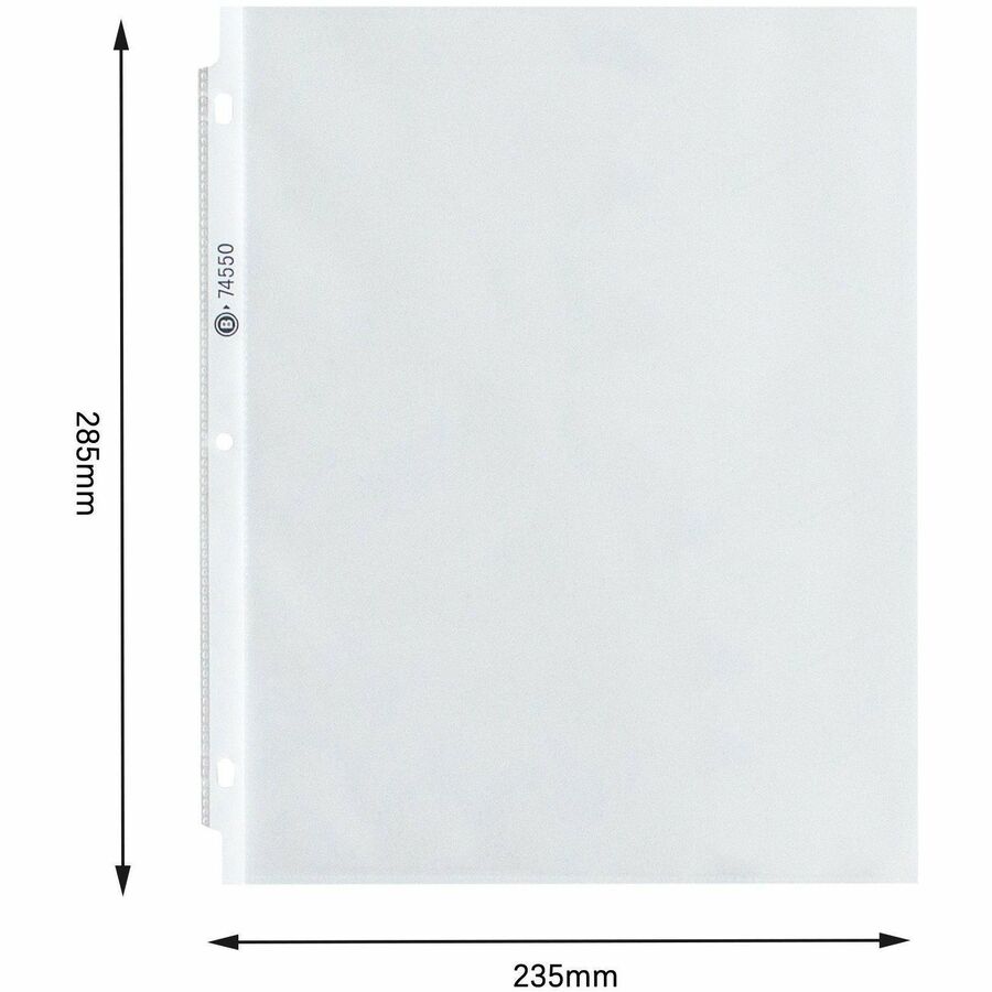 Business Source Top-Loading Poly Sheet Protectors — Letter, 100-Pack