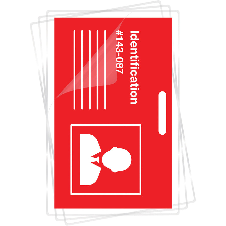 Fellowes Punched ID Card Glossy Laminating Pouches — 5 mil, 25-Pack