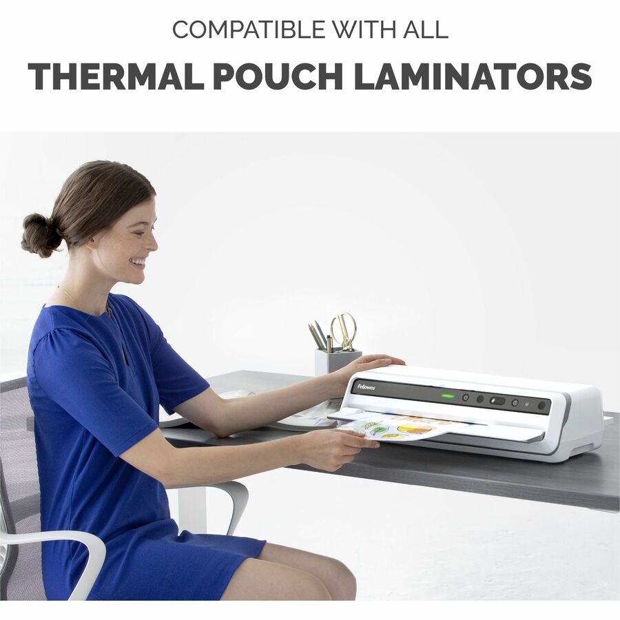 Fellowes Punched ID Card Glossy Laminating Pouches — 5 mil, 25-Pack