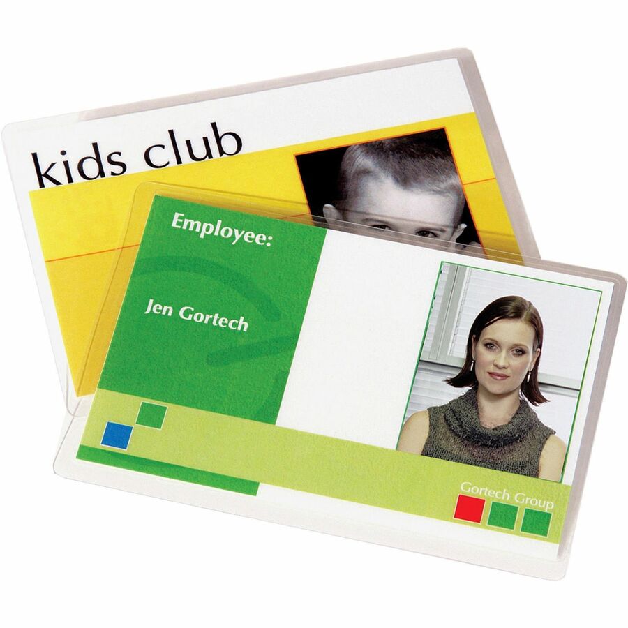 Fellowes Punched ID Card Glossy Laminating Pouches — 5 mil, 25-Pack