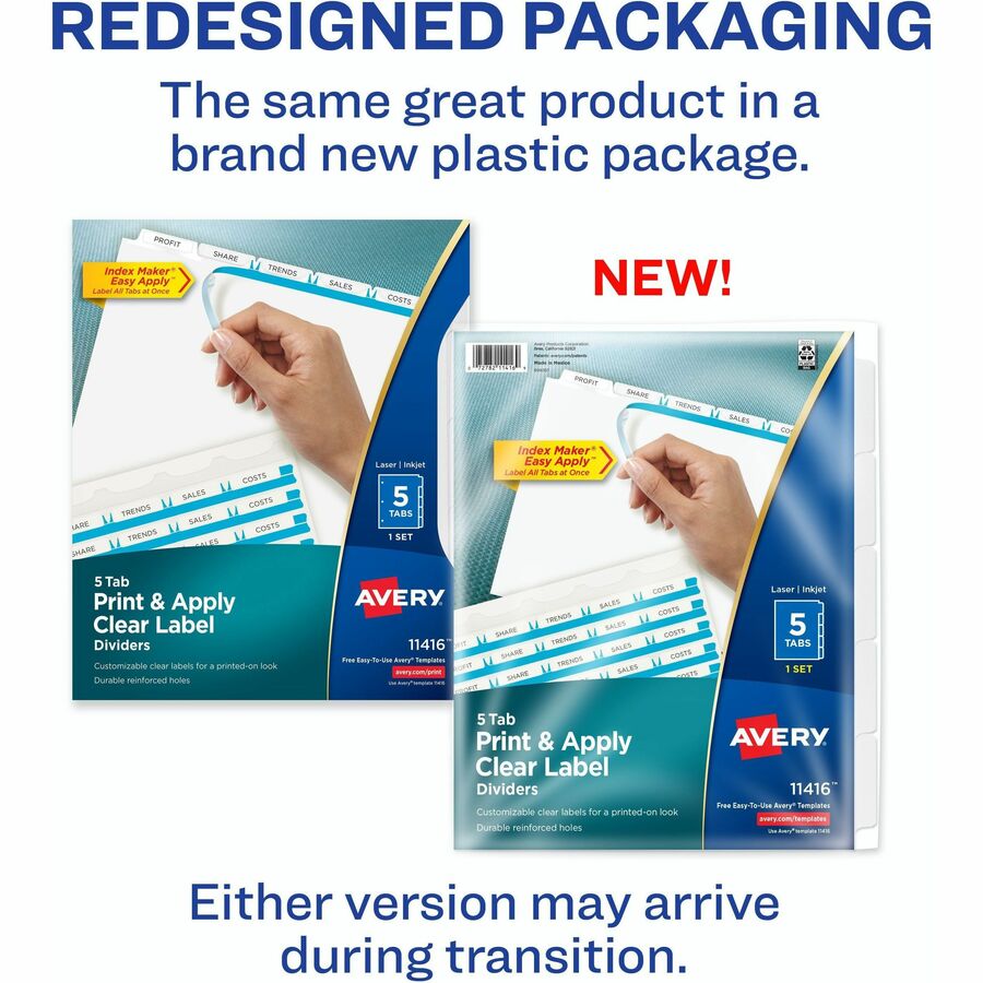 Avery&reg; Index Maker Index Divider - 5-Pack