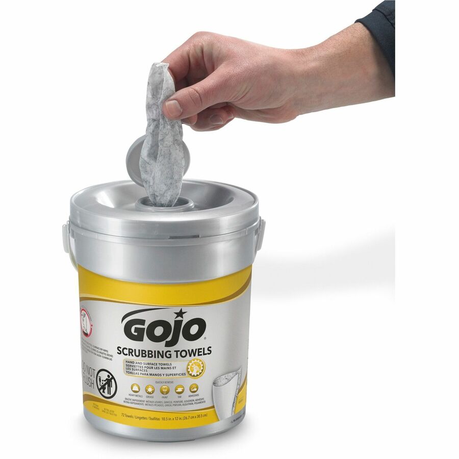 Gojo Scrubbing Towels — Heavy-Duty Hand Wipes, 72-Count