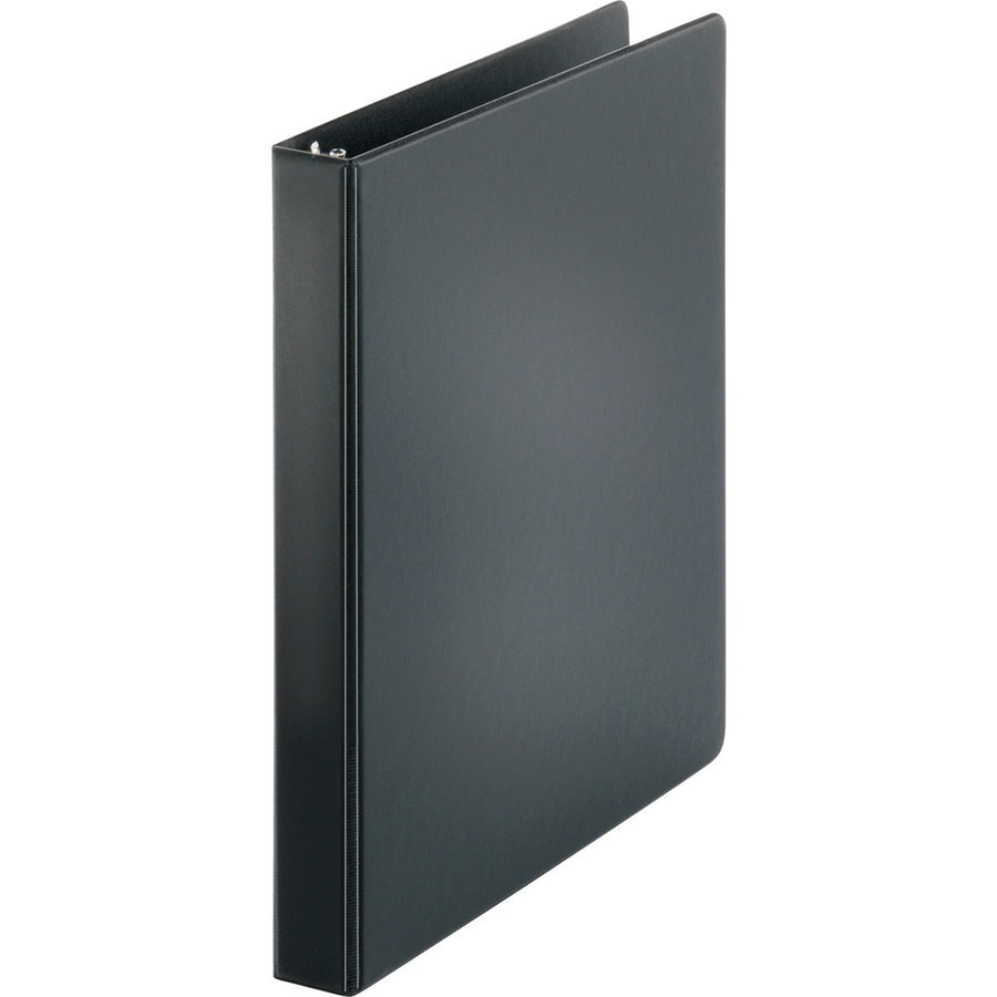 Business Source Basic Round-Ring Binder — 1", Black