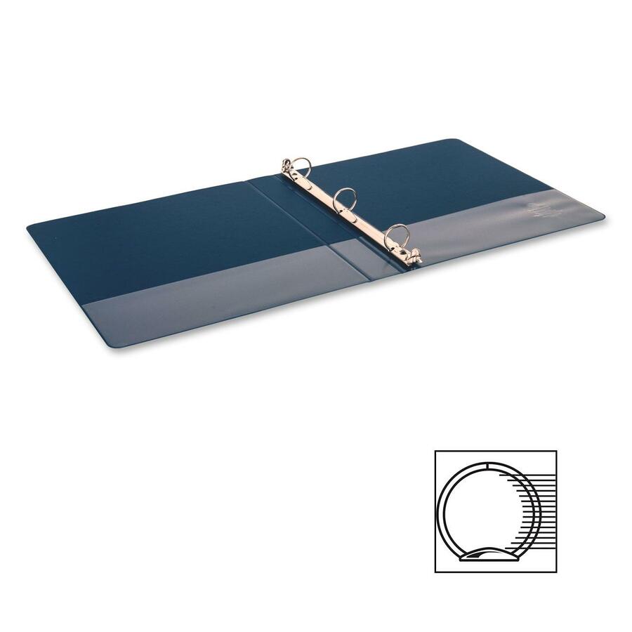 Business Source Basic Round-Ring Binder — 1", Dark Blue