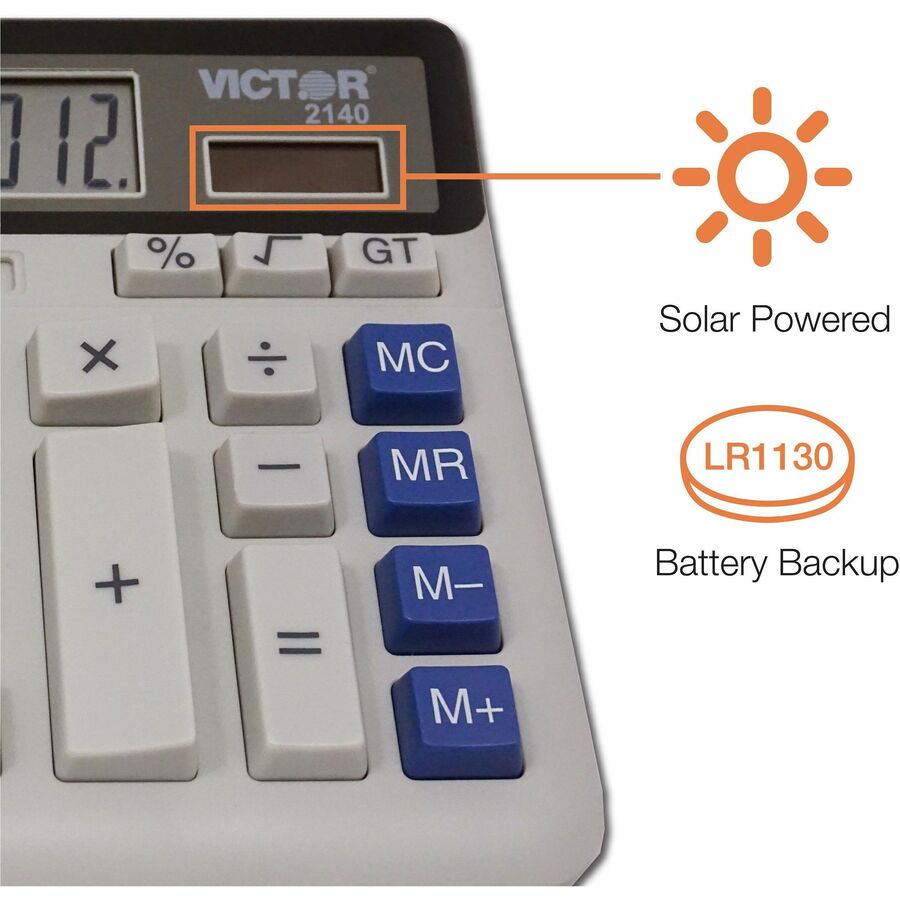 Victor 12-digit XL LCD Desktop Calculator