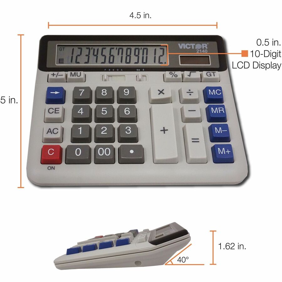 Victor 12-digit XL LCD Desktop Calculator