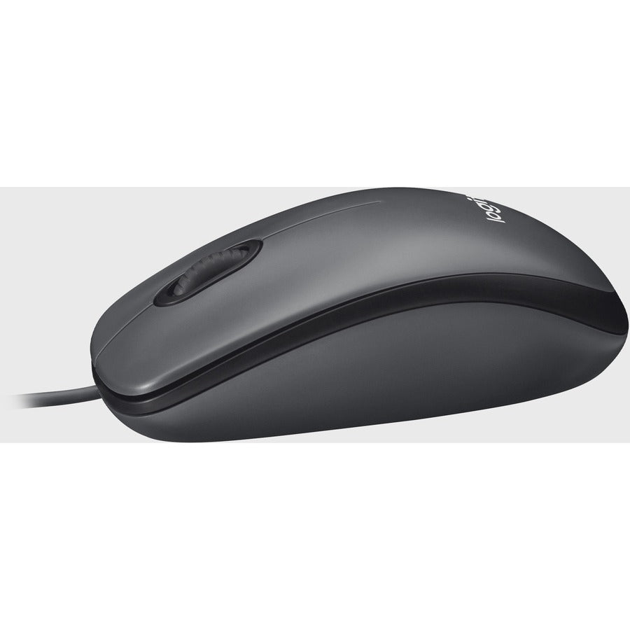 Souris USB filaire Logitech M100, 3 boutons, suivi optique 1000 DPI, ambidextre, compatible avec PC, Mac, ordinateur portable (gris)