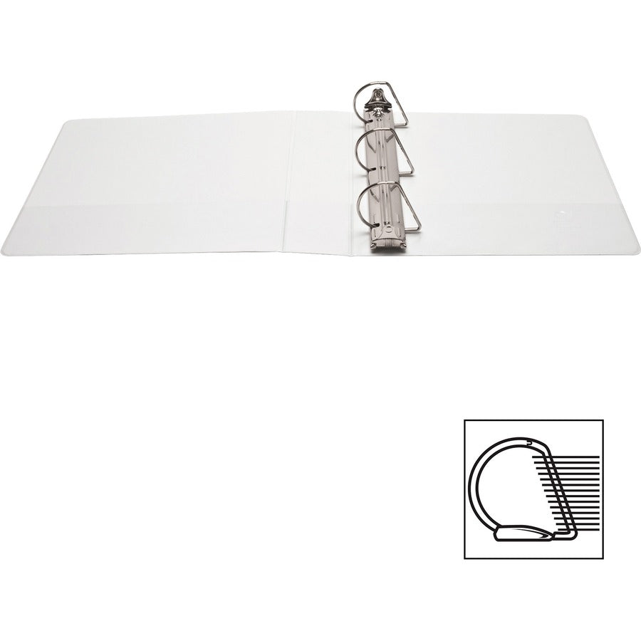 Business Source Basic D-Ring View Binder — 2", White