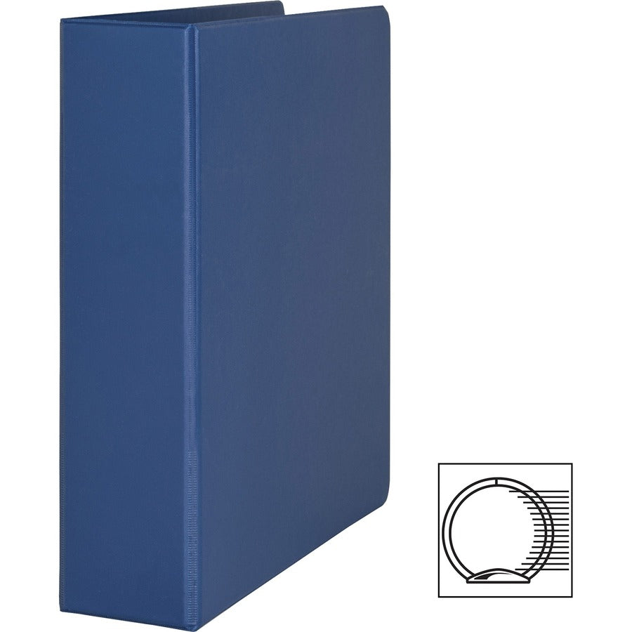 Business Source Basic Round Ring Binder — 2", Dark Blue