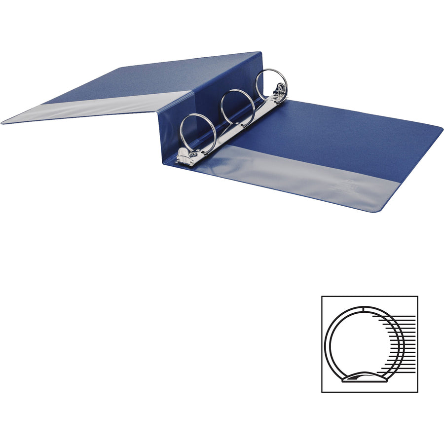 Business Source Basic Round Ring Binder — 2", Dark Blue