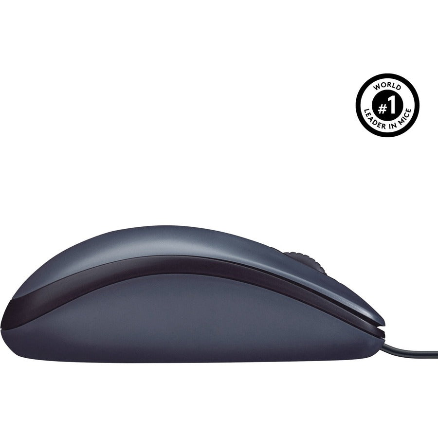 Logitech B100 Optical USB Mouse — 3-Button, Ambidextrous