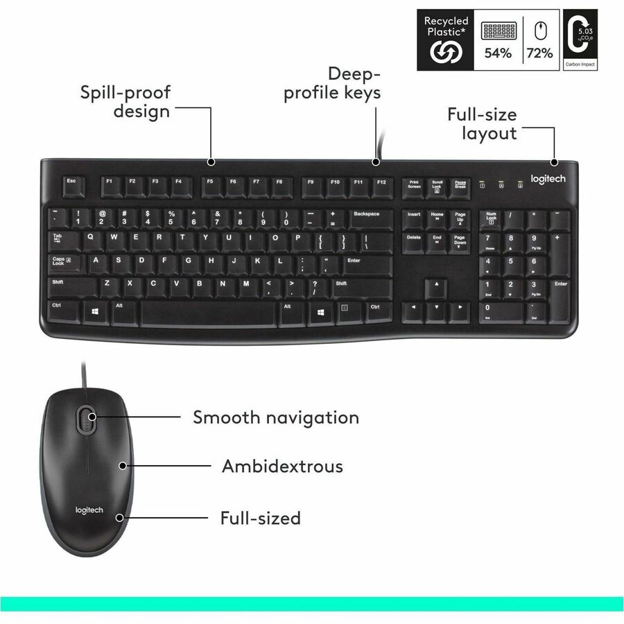Logitech MK120 Wired Keyboard and Mouse Combo