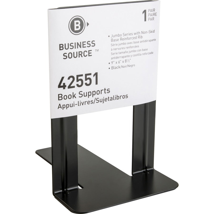Business Source Heavy-gauge Steel Book Supports (Model 2)